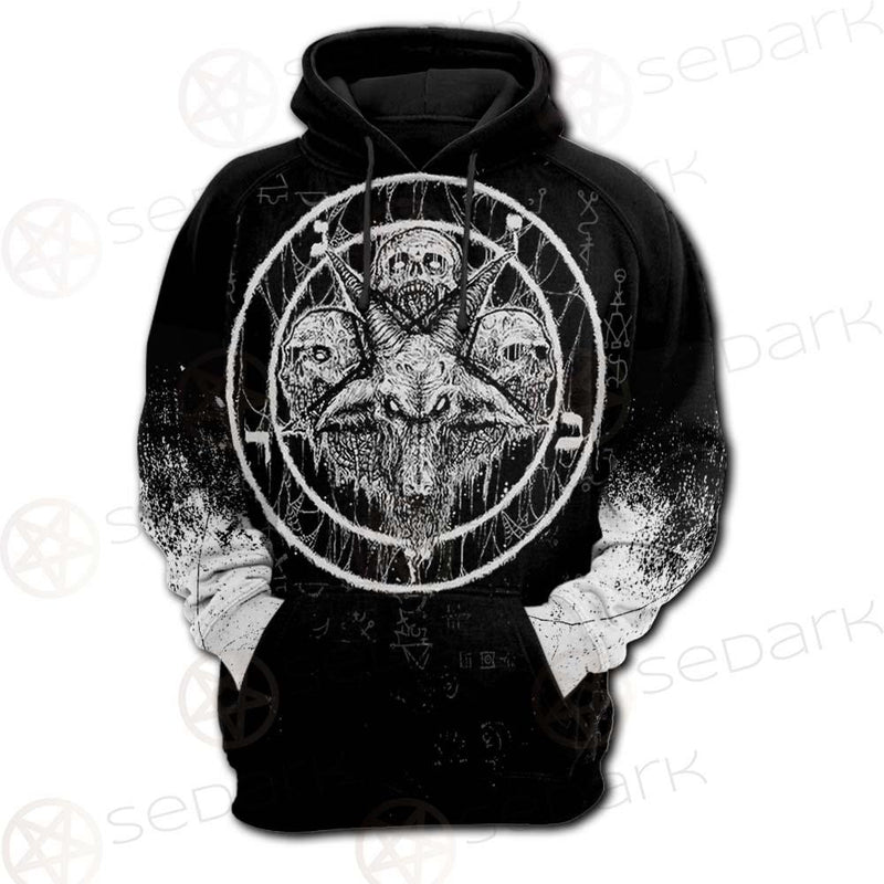 Skull Sigil Of Baphomet SED-0537 Hoodie & Zip Hoodie Raglan