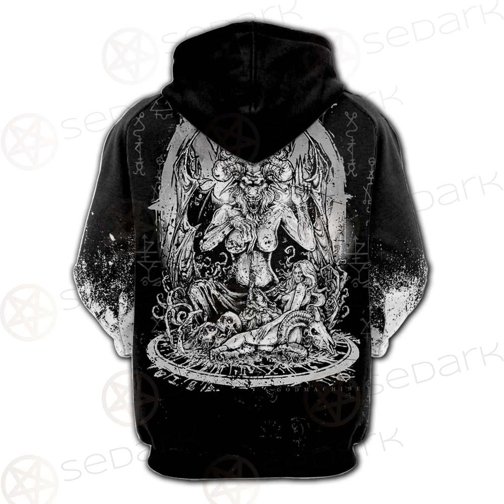 Skull Sigil Of Baphomet SED-0537 Hoodie & Zip Hoodie Raglan