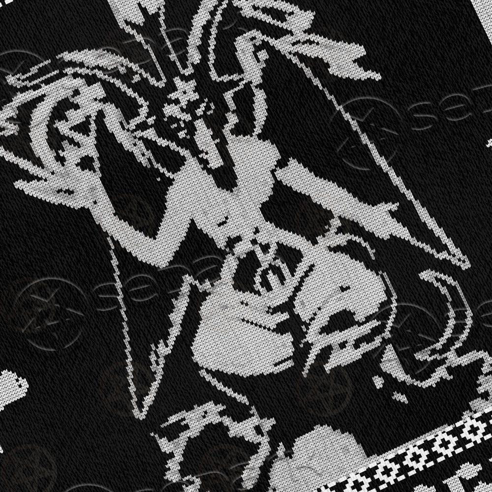 Baphomet Cross Inverted SED-0548 Woolen Sweater