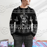 Baphomet Cross Inverted SED-0548 Woolen Sweater