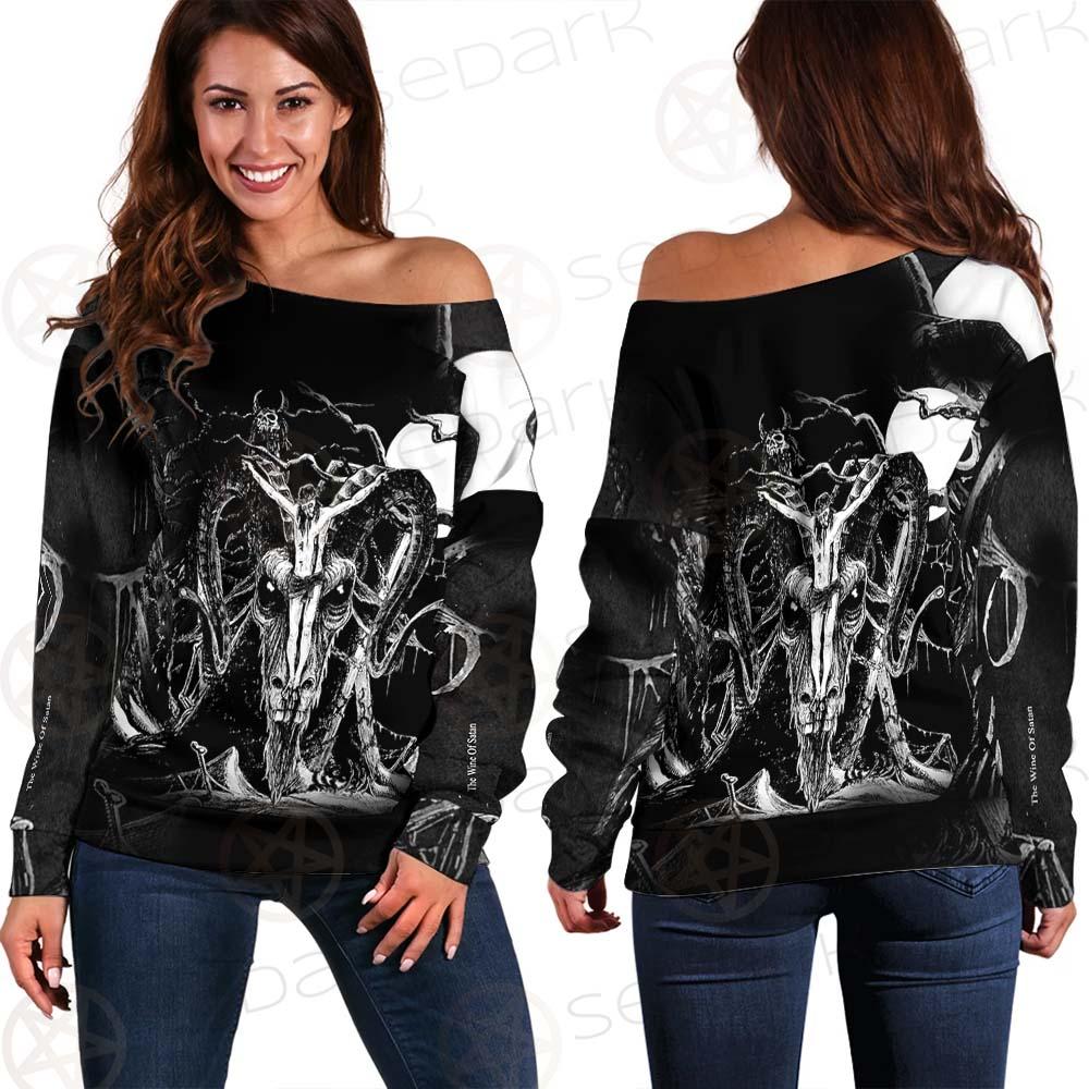 The Wine Of Satan SED-0584 Off Shoulder Sweaters