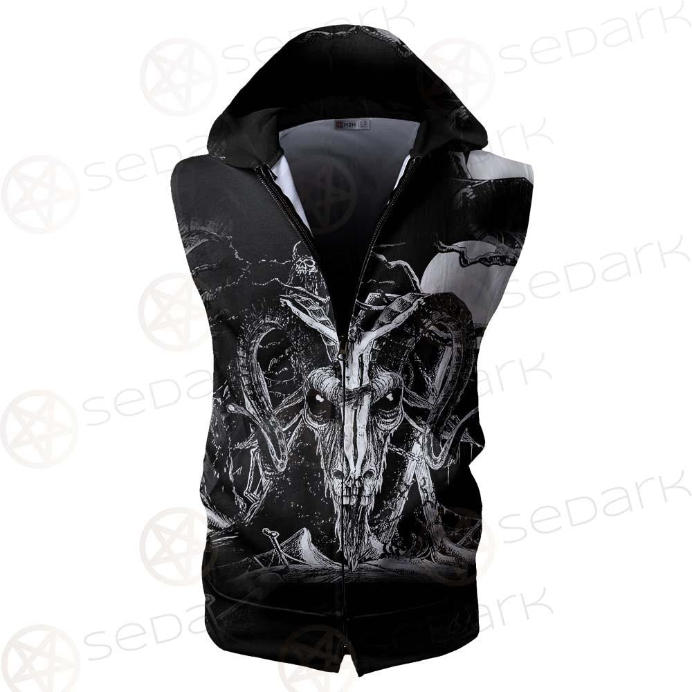 The Wine Of Satan SED-0584 Zip Sleeveless Hoodie