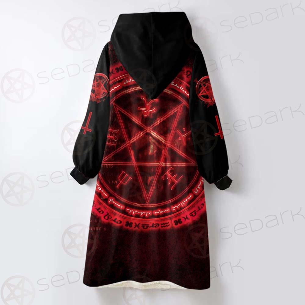Satanic Red Art SED-0596 Oversized Sherpa Blanket Hoodie