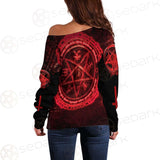 Satanic Red Art SED-0596 Off Shoulder Sweaters