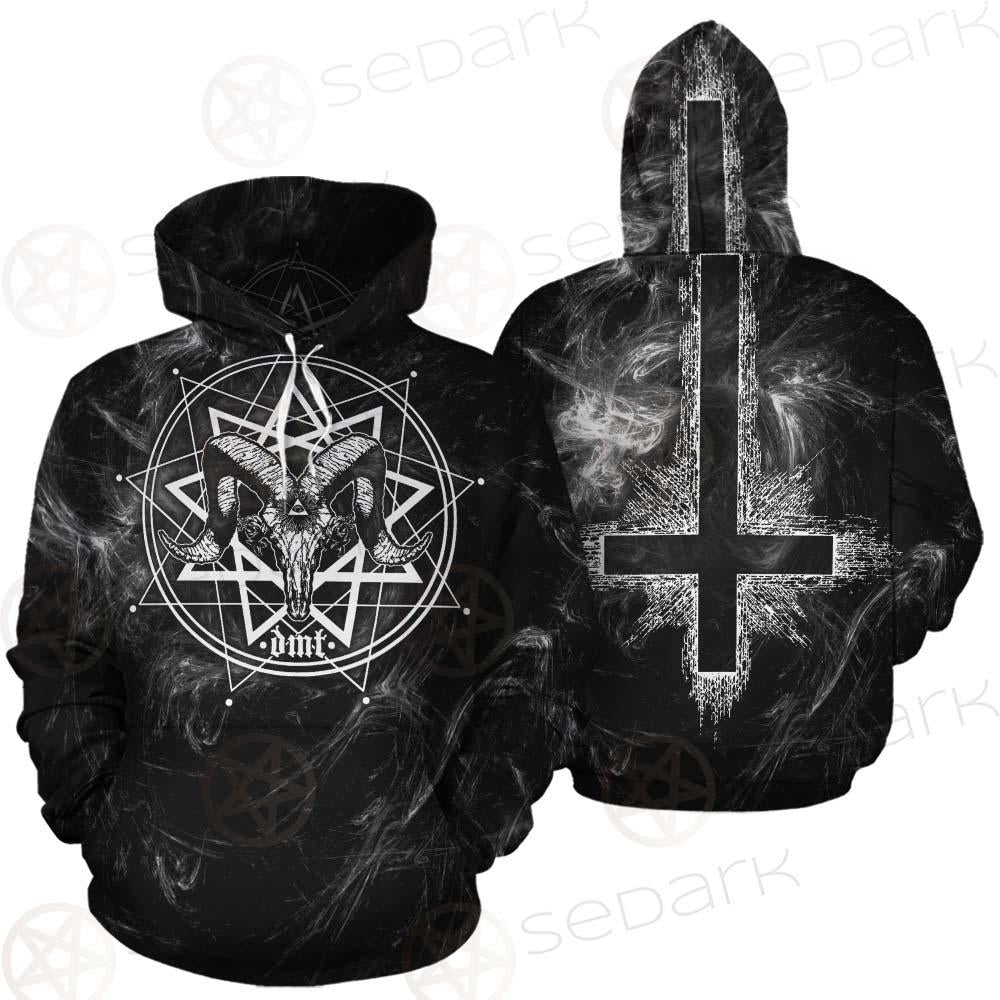 Satanic Goat Head Cross Inverted SED-0605 Hoodie & Zip Hoodie