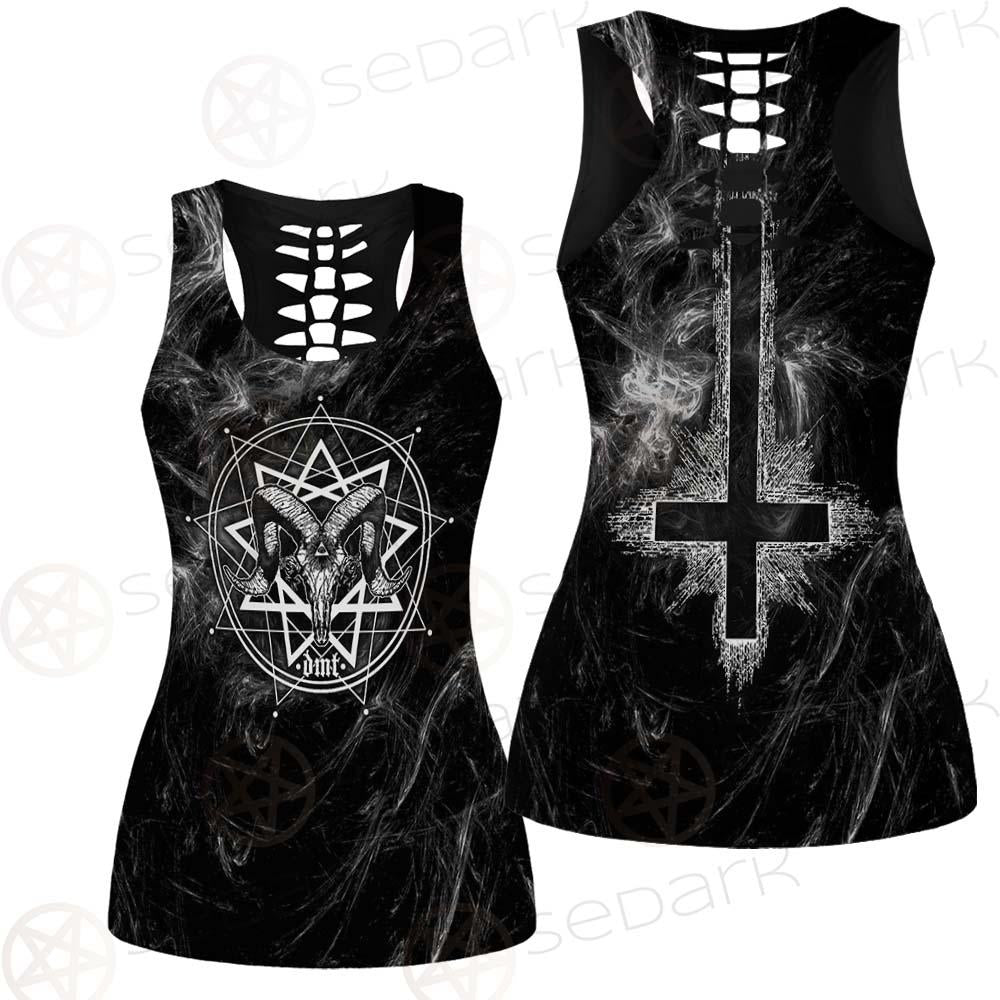 Satanic Goat Head Cross Inverted SED-0605 Women Tank Top