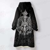 Baphoment And Satanic Symbols SED-0606 Oversized Sherpa Blanket Hoodie
