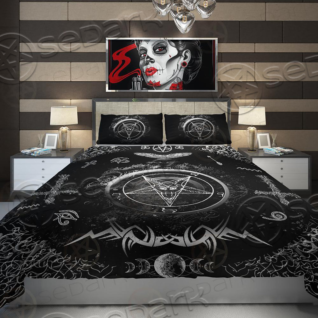 Sigil Of Baphomet Inverted Cross SED-0619 Bed set