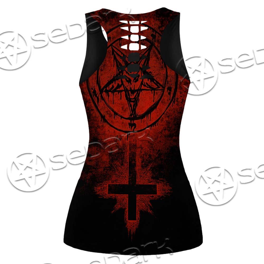 Red Sigil Of Baphomet SED-0658 Women Tank Top