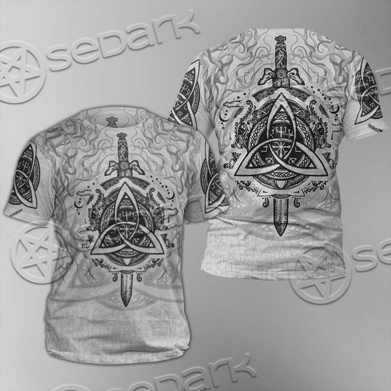 Ancient Viking Warrior Symbols SED-0659 Unisex T-shirt