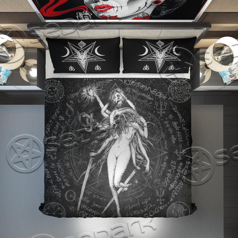 Goat Woman And Sigil Of Baphomet SED-0676 Bed set
