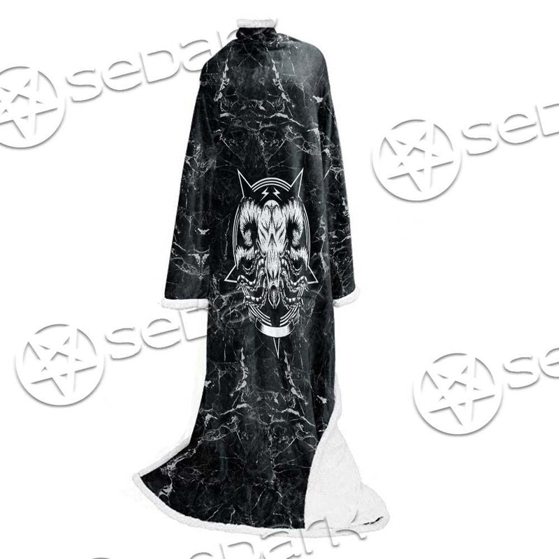 Hail Satan And Trust No One SED-0719 Sleeved Blanket