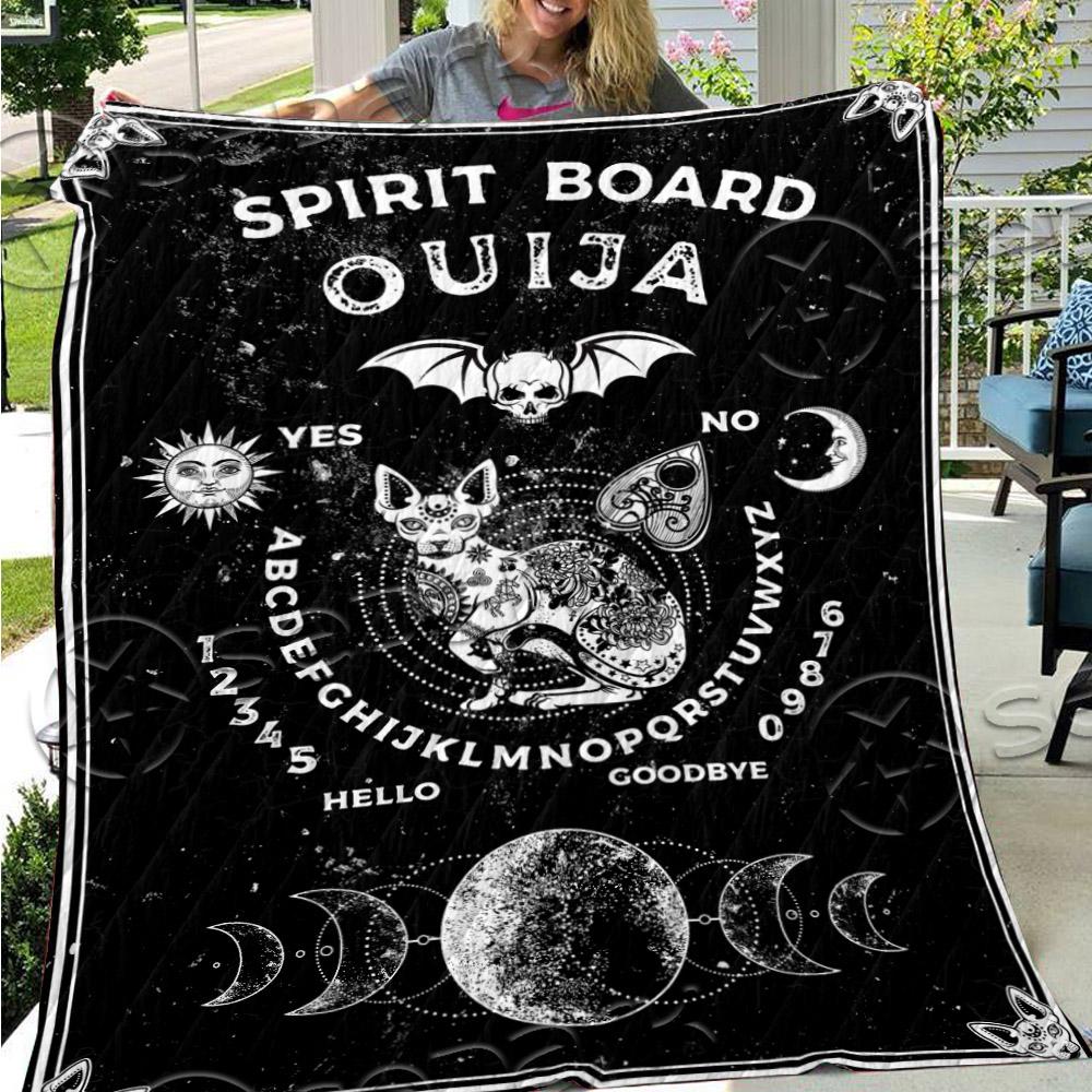 Gothic Ouija Board Cat SED-0742 Quilt