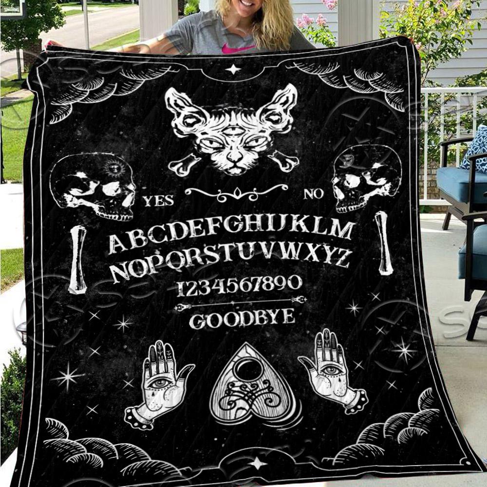 Gothic Occult Ouija Board Cat SED-0744 Quilt