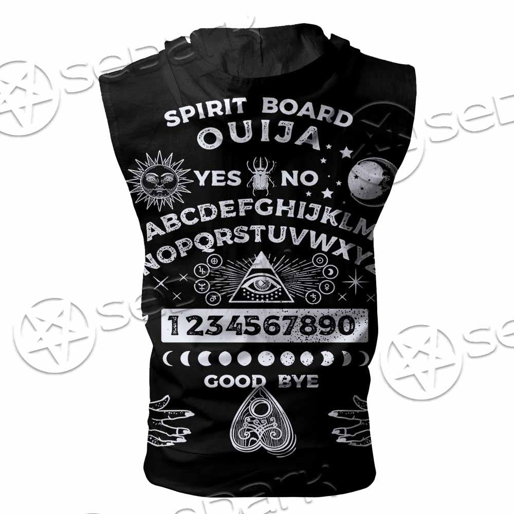 Gothic Spirit Board Ouija SED-0745 Zip Sleeveless Hoodie