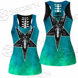 Gradiant Baphomet Mint SED-0757 Women Tank Top