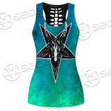 Gradiant Baphomet Mint SED-0757 Women Tank Top