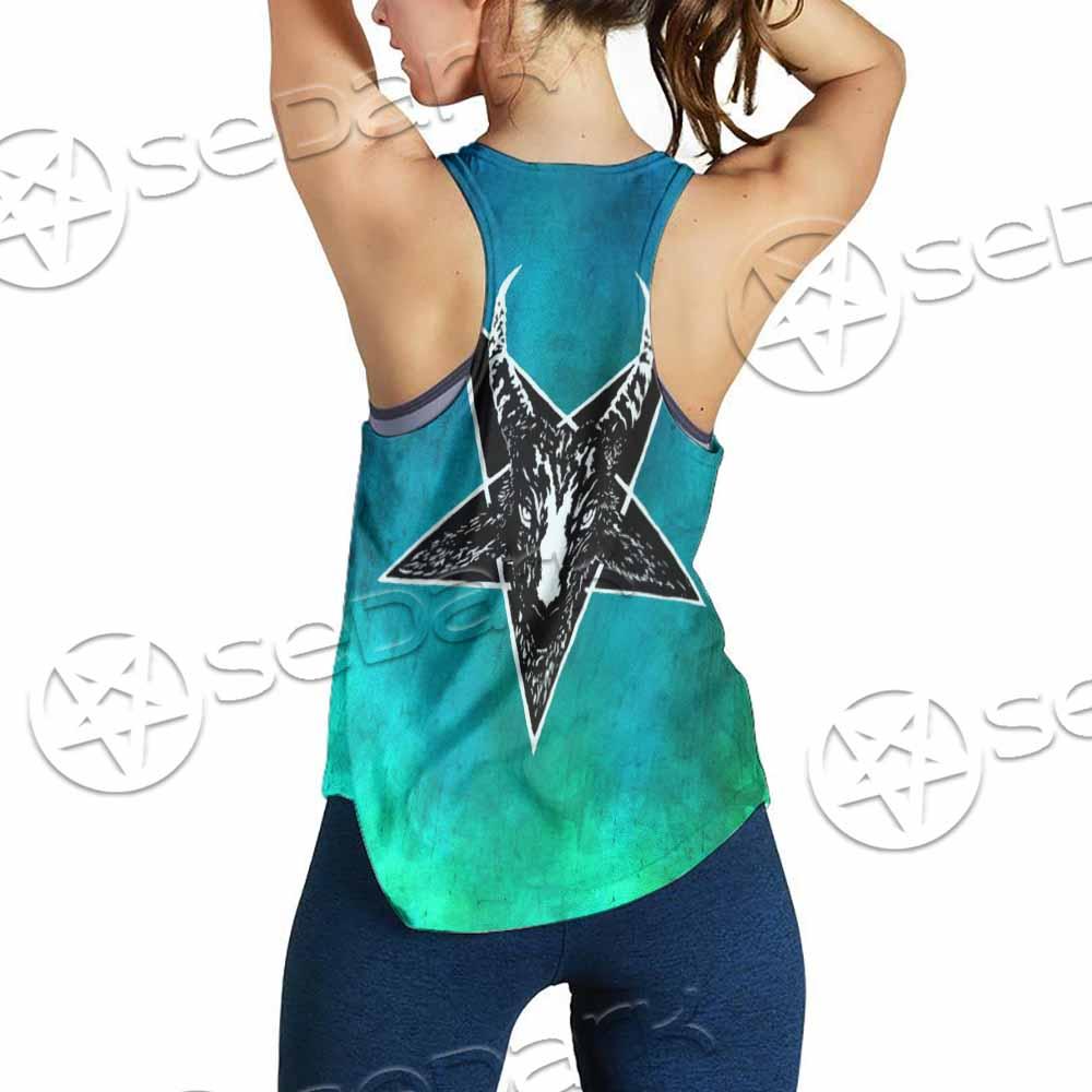 Gradiant Baphomet Mint SED-0757 Women Tank Top