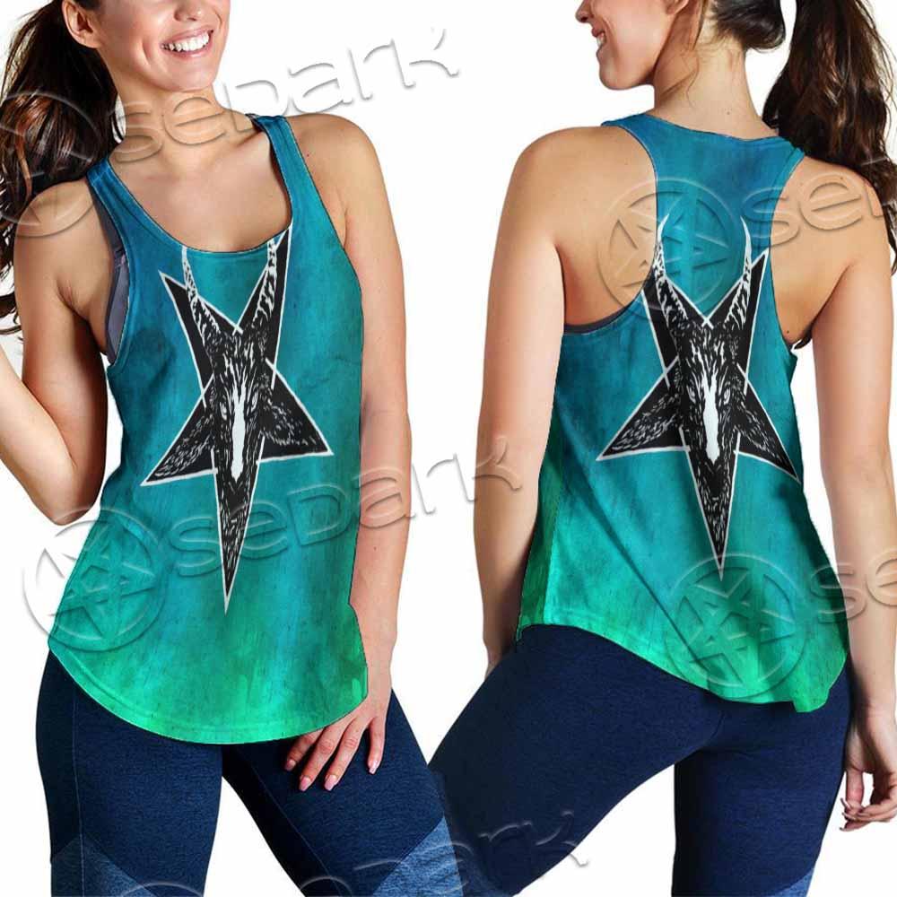 Gradiant Baphomet Mint SED-0757 Women Tank Top