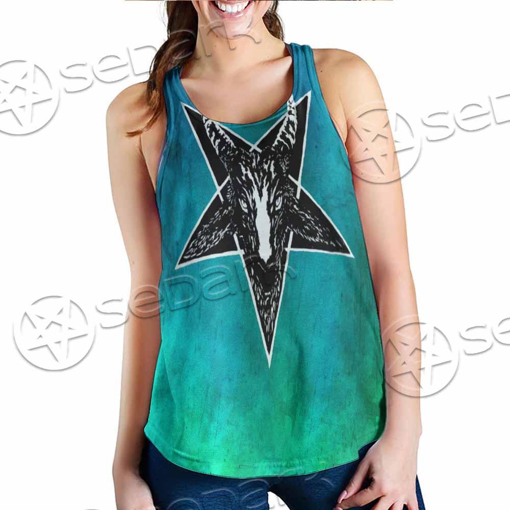 Gradiant Baphomet Mint SED-0757 Women Tank Top