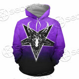 Gradiant Baphomet Purple SED-0759 Hoodie & Zip Hoodie