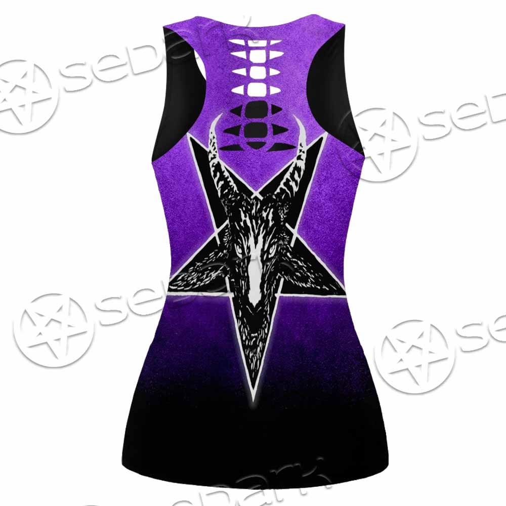 Gradiant Baphomet Purple SED-0759 Women Tank Top