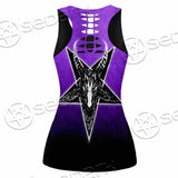 Gradiant Baphomet Purple SED-0759 Women Tank Top