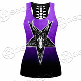Gradiant Baphomet Purple SED-0759 Women Tank Top