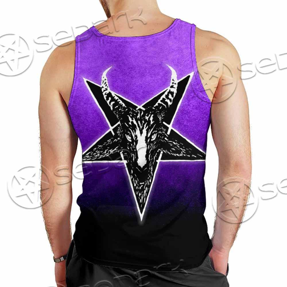 Gradiant Baphomet Purple SED-0759 Men Tank-tops