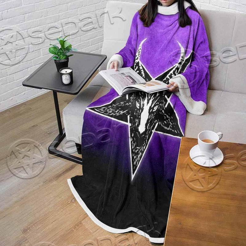 Gradiant Baphomet Purple SED-0759 Sleeved Blanket