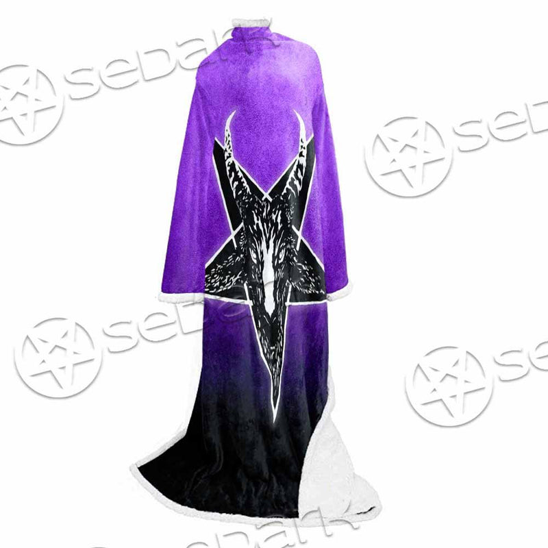 Gradiant Baphomet Purple SED-0759 Sleeved Blanket
