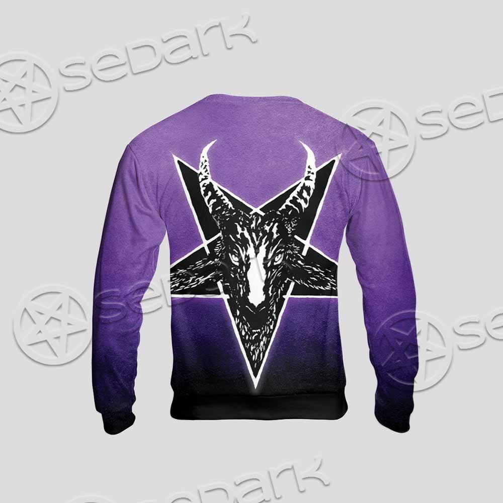 Gradiant Baphomet Purple SED-0759 Unisex Sweatshirt