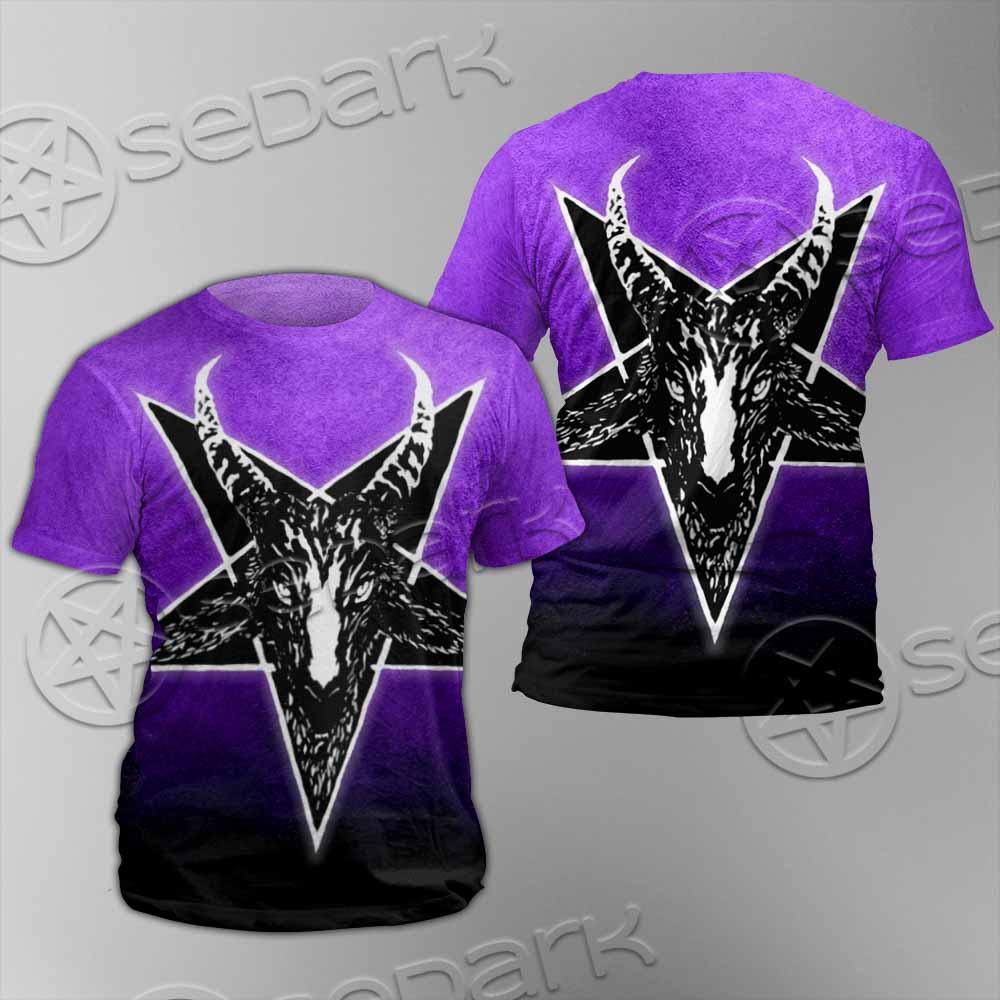 Gradiant Baphomet Purple SED-0759 Unisex T-shirt