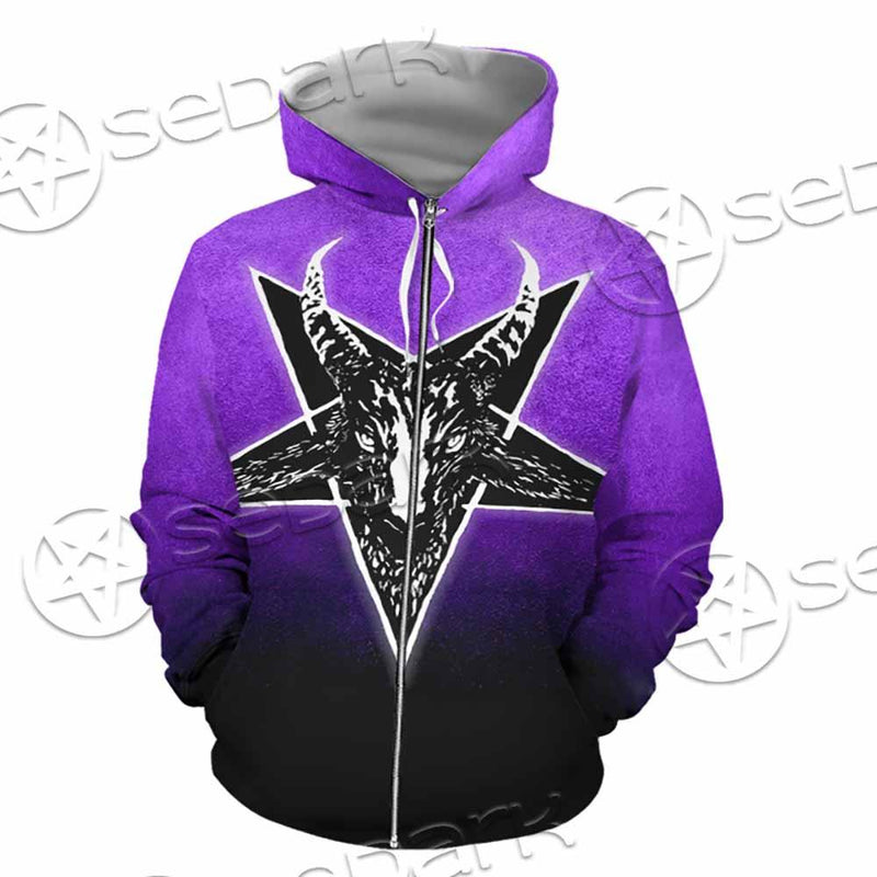 Gradiant Baphomet Purple SED-0759 Hoodie & Zip Hoodie