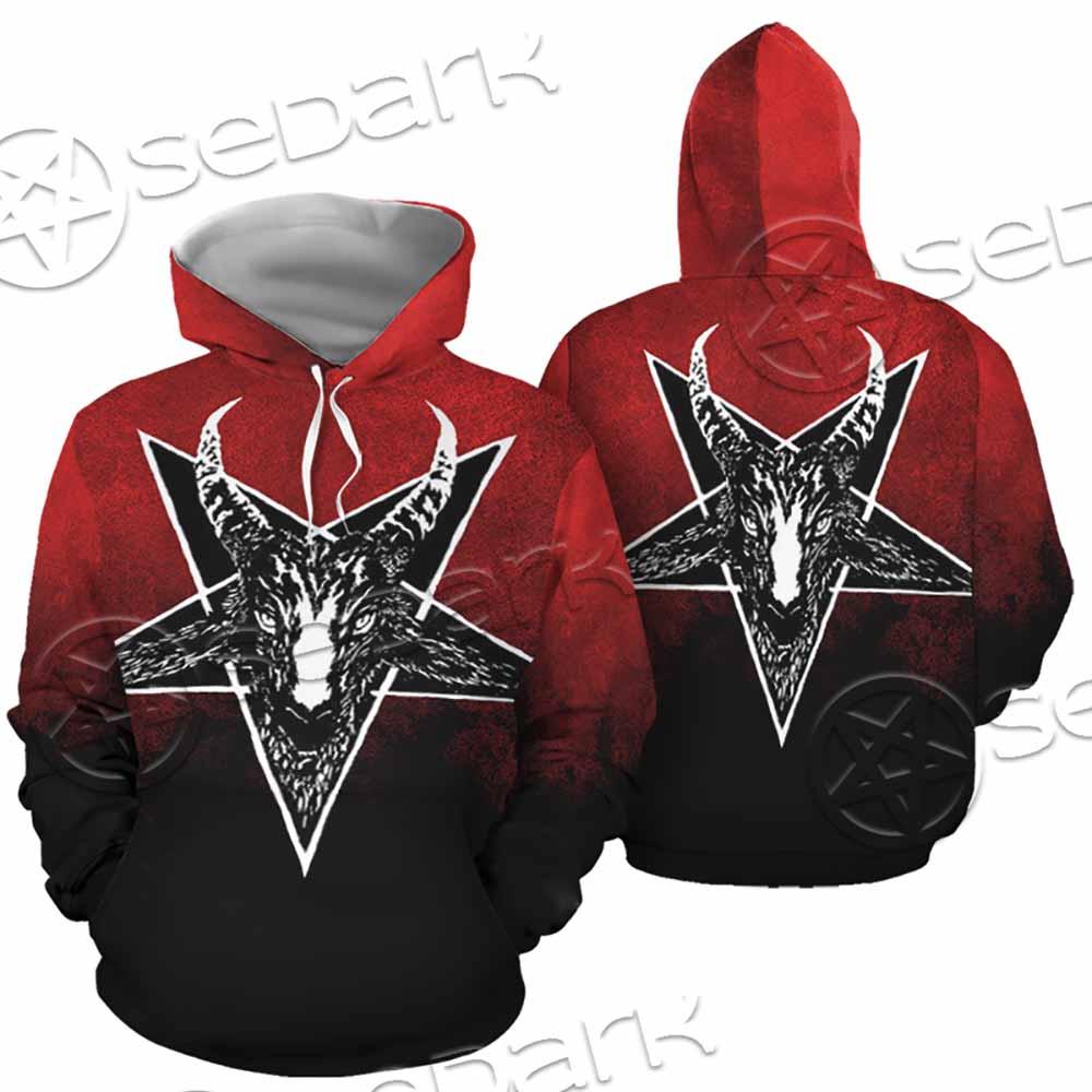 Gradiant Baphomet Red SED-0760 Hoodie & Zip Hoodie