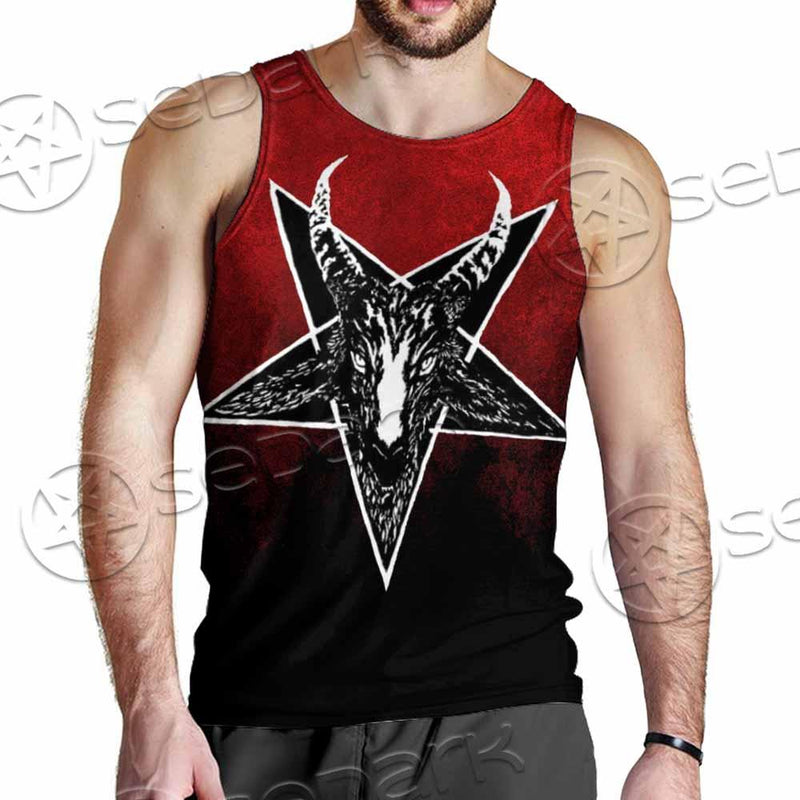 Gradiant Baphomet Red SED-0760 Men Tank-tops