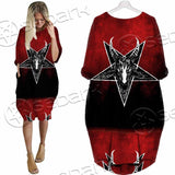 Gradiant Baphomet Red SED-0760 Batwing Pocket Dress