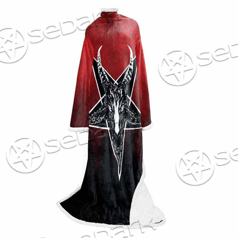 Gradiant Baphomet Red SED-0760 Sleeved Blanket