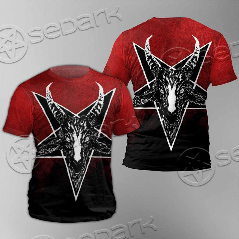 Gradiant Baphomet Red SED-0760 Unisex T-shirt