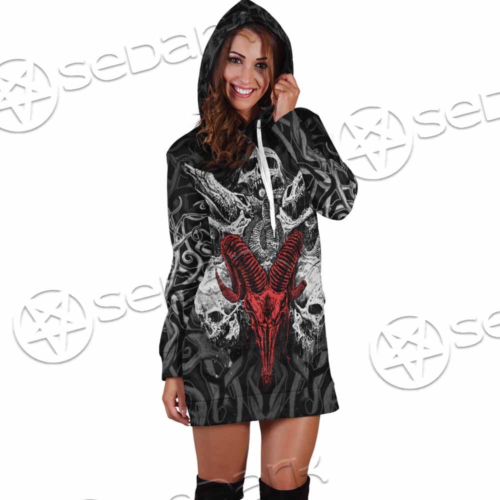 Skull Goat Head SED-0770 Hoodie Dress