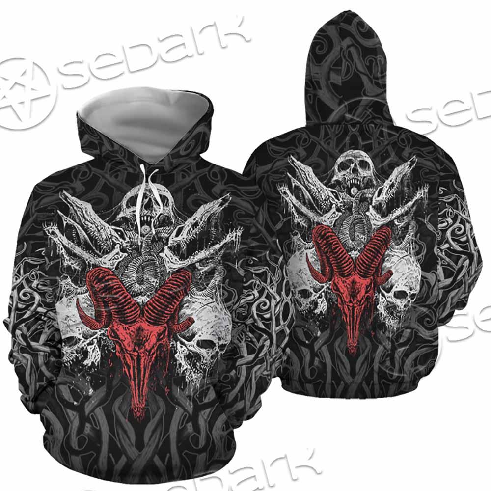 Skull Goat Head SED-0770 Hoodie & Zip Hoodie