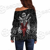 Skull Goat Head SED-0770 Off Shoulder Sweaters