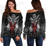 Skull Goat Head SED-0770 Off Shoulder Sweaters