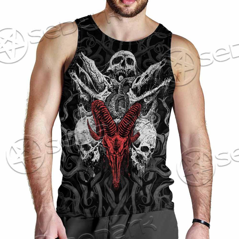 Skull Goat Head SED-0770 Men Tank-tops