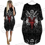 Skull Goat Head SED-0770 Batwing Pocket Dress