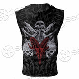 Skull Goat Head SED-0770 Zip Sleeveless Hoodie