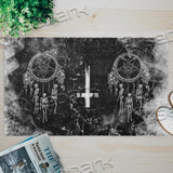 Skull Dream Catcher Inverted Cross SED-0784 Door Mat