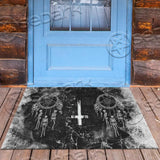 Skull Dream Catcher Inverted Cross SED-0784 Door Mat