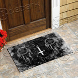 Skull Dream Catcher Inverted Cross SED-0784 Door Mat