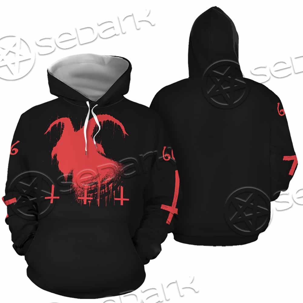 Goat Head Red 666 SED-0792 Hoodie & Zip Hoodie